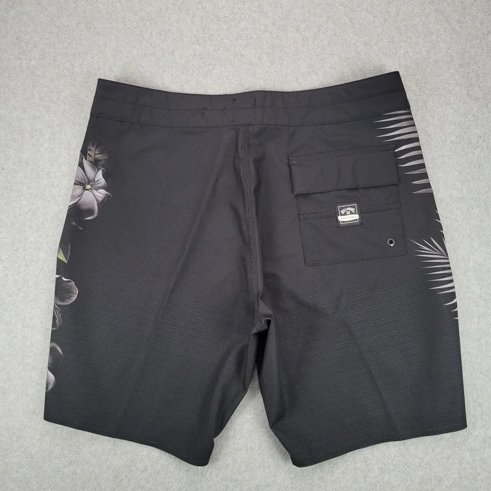 Billabong Board Shorts Men 33 Black Kamea Lazarus D Bah Airlight Floral Surf